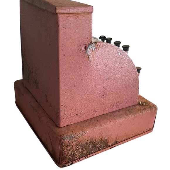 Vintage Tom Thumb Toy Cash Register Red Metal 1950's-1960's USA Pop Up Numbers - Picture 3 of 9